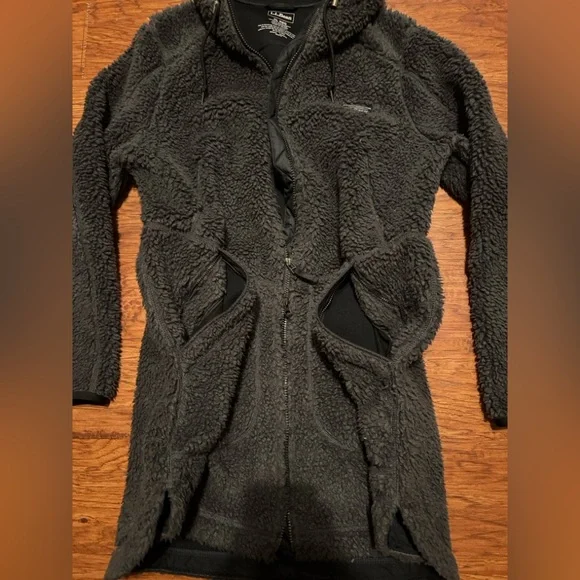 Woman’s L.L.Bean Mountain Pile Fleece Coat, size XL - Picture 8 of 14